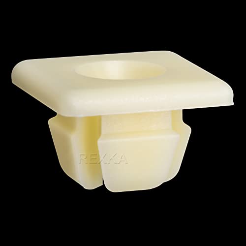 Rexka ريكسكا 50 قطعة 1/4 (#14) شعار لوحة الترخيص اسم اللوحة صمولة حاملة غطاء متوافقة مع GM 3907444 شيفروليه كولورادو ماليبو سيلفرادو GMC كانيون سييرا بويك كاديلاك - Image 1