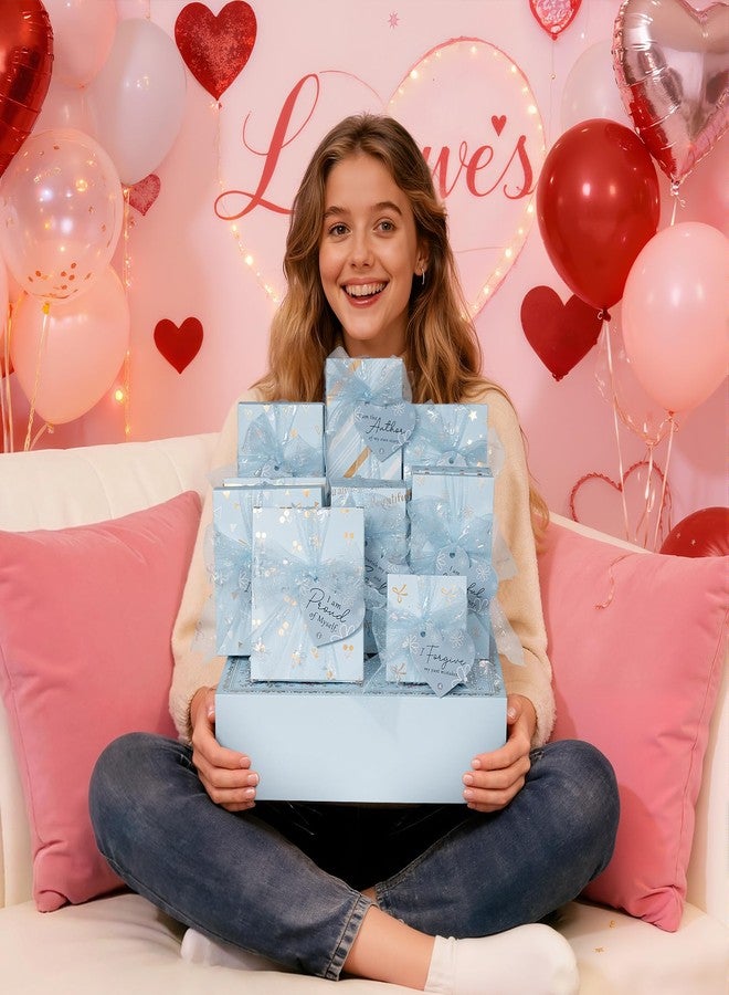 Qinline Christmas Gifts for Teen Tween Girls - 10 PCS Birthday Gifts Teen Girls Trendy Stuff w/Makeup Set Brushes & Bag, Fun Affirmation Empower Wrapped Gift Box Basket for Her Daughter Niece Sister - Image 3