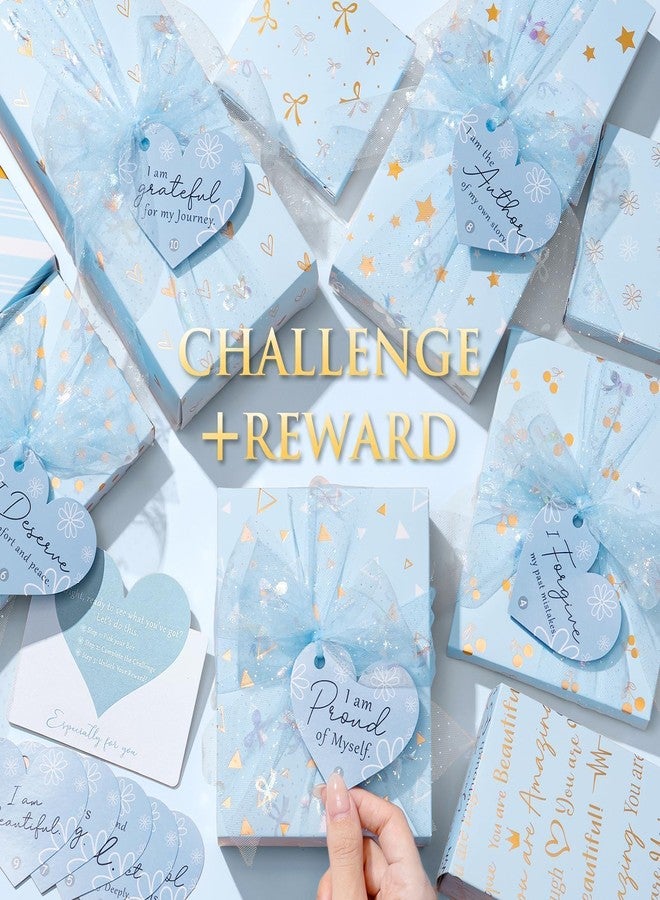 Qinline Christmas Gifts for Teen Tween Girls - 10 PCS Birthday Gifts Teen Girls Trendy Stuff w/Makeup Set Brushes & Bag, Fun Affirmation Empower Wrapped Gift Box Basket for Her Daughter Niece Sister - Image 4