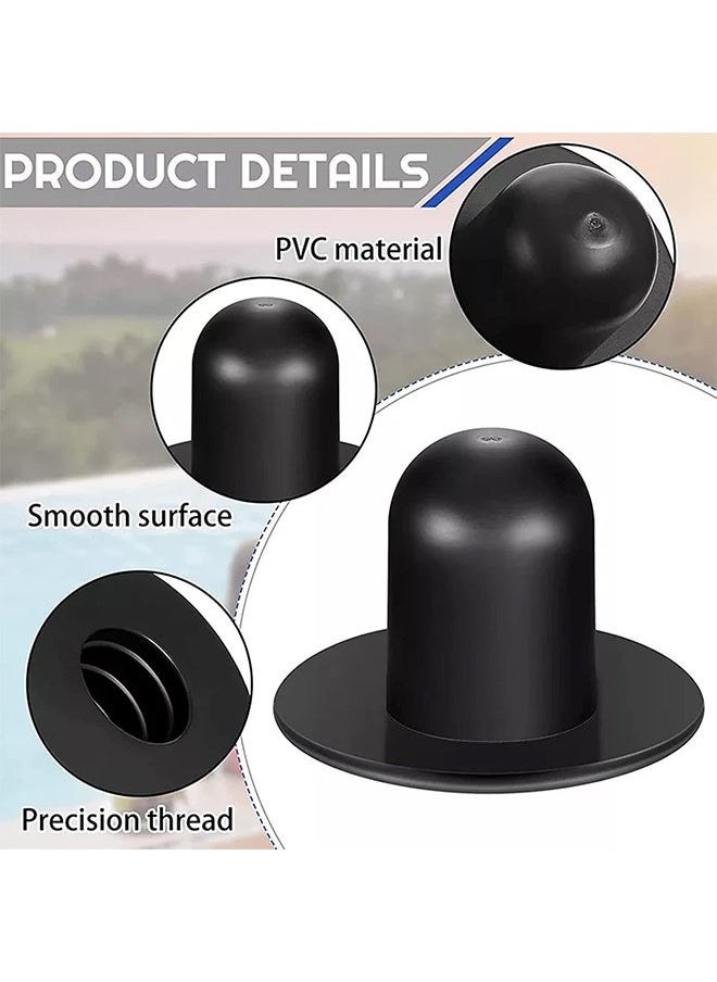 HY Pool Wall Valve Plug Pool Replacement Accessories Filter Pump Hole Plug Wall Plug Replacement Ground Swimming Pool Fitting Filter Pump Strainer Hole Plug Stopper for Intex Bestway Pools 4 Pack  - Image 3