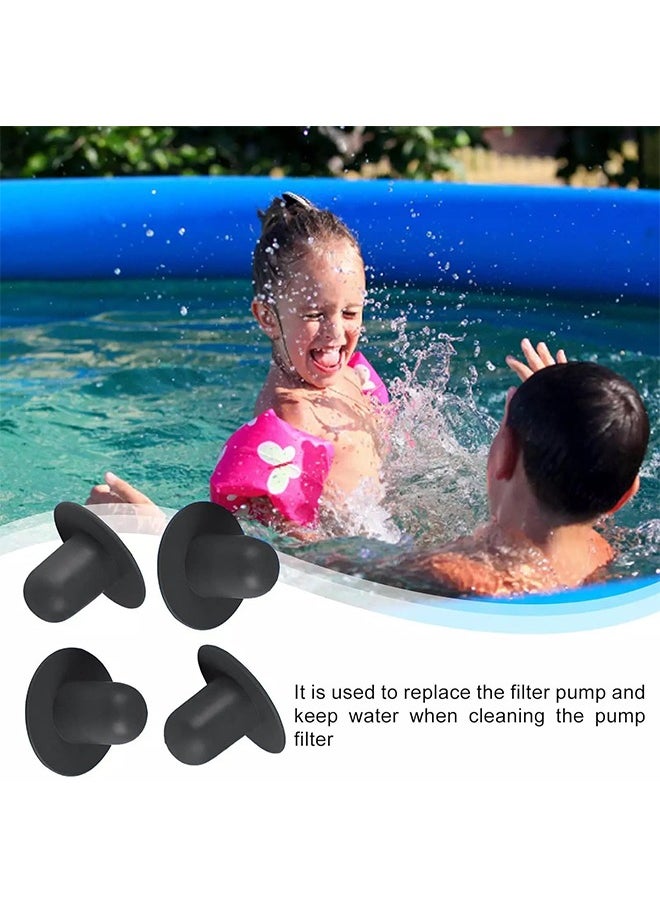 HY Pool Wall Valve Plug Pool Replacement Accessories Filter Pump Hole Plug Wall Plug Replacement Ground Swimming Pool Fitting Filter Pump Strainer Hole Plug Stopper for Intex Bestway Pools 4 Pack  - Image 4
