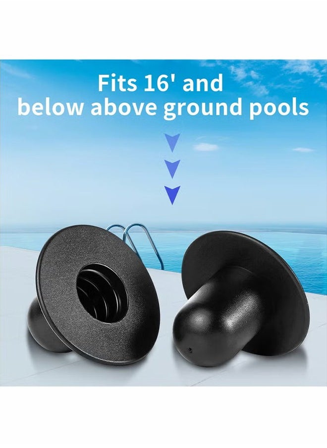 HY Pool Wall Valve Plug Pool Replacement Accessories Filter Pump Hole Plug Wall Plug Replacement Ground Swimming Pool Fitting Filter Pump Strainer Hole Plug Stopper for Intex Bestway Pools 4 Pack  - Image 5