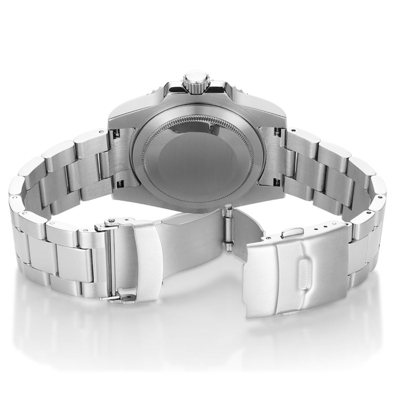 ADDIESDIVE Quartz Diving Watch for Men Diver 200 M Blue Dial Luminous Stainless Steel Strap - Image 4