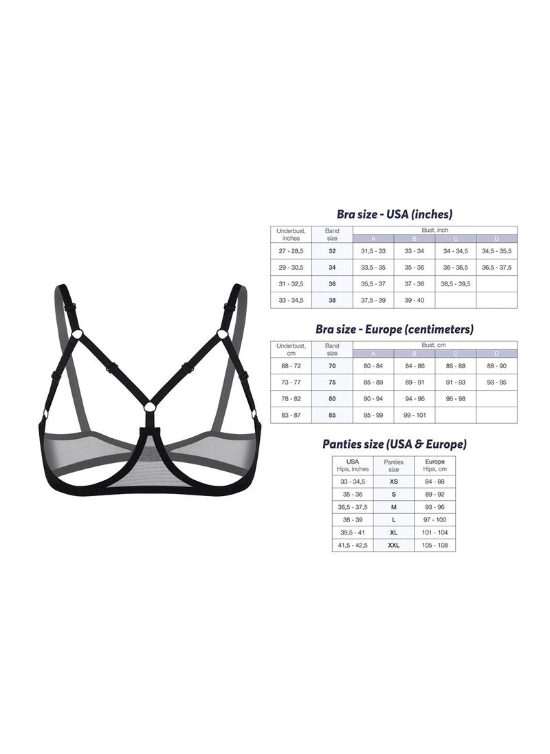 Laceland - Elastic Mesh Bondage Bra - Image 1