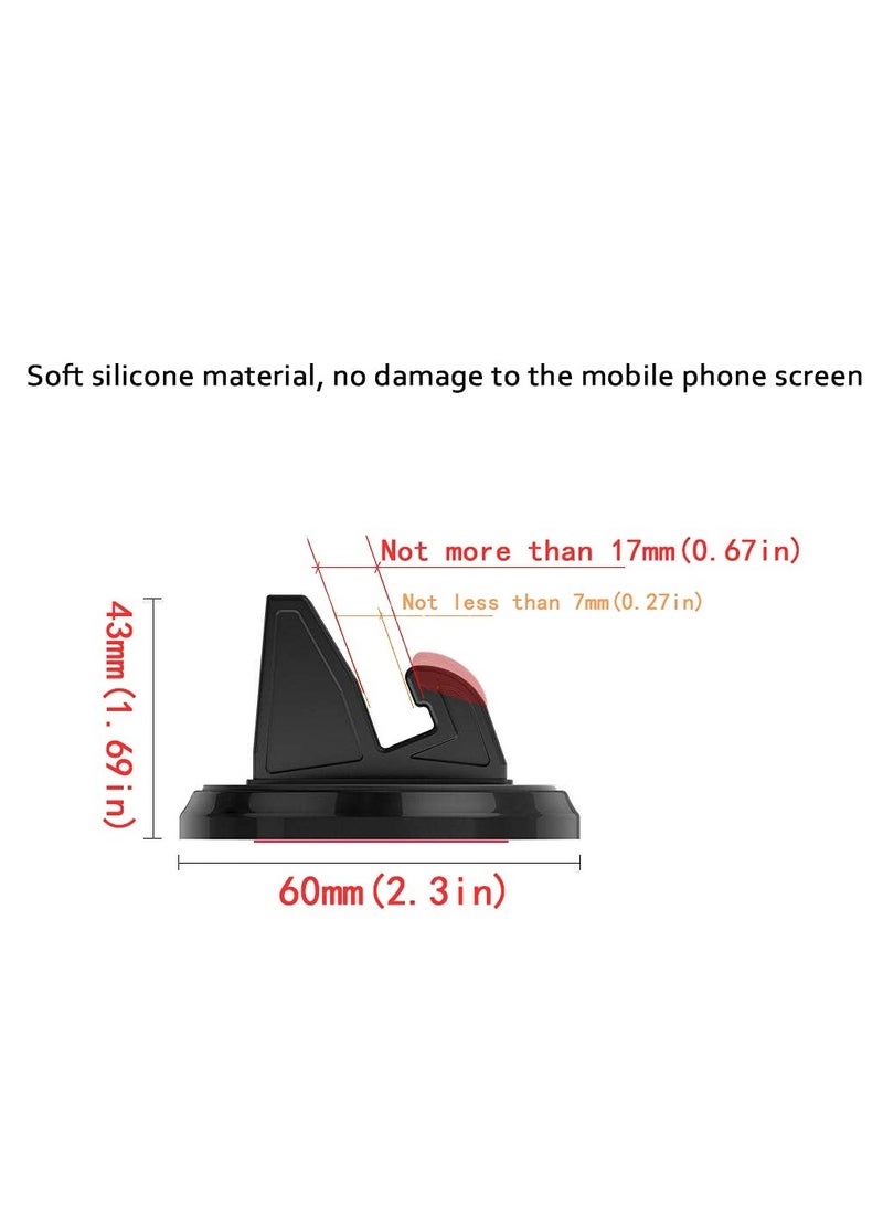 2PCS 360° Rotatable Dashboard Phone Holder for Car, Office, and Home - Compatible with 3.5-7 inch Smartphones like iPhone 12, 11, XS, 8, 7 Pro Max, Samsung. - Image 5