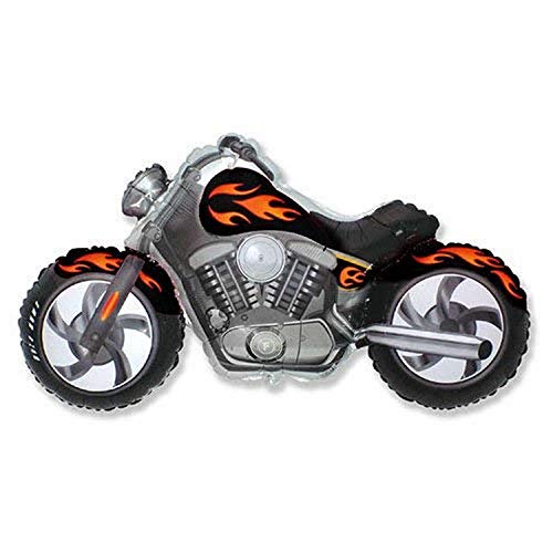 LA Balloons 901731-BLK Custom Motorcycle - Black Foil Balloon, 45", Black45", Pack of 1 - Image 4