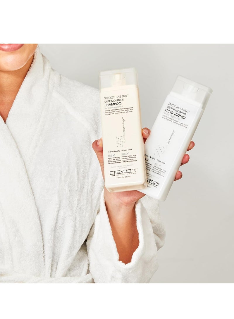 جيوفاني شامبو مرطب عميق ناعم كالحرير 250 مل + بلسم ناعم كالحرير 250 مل - Image 2