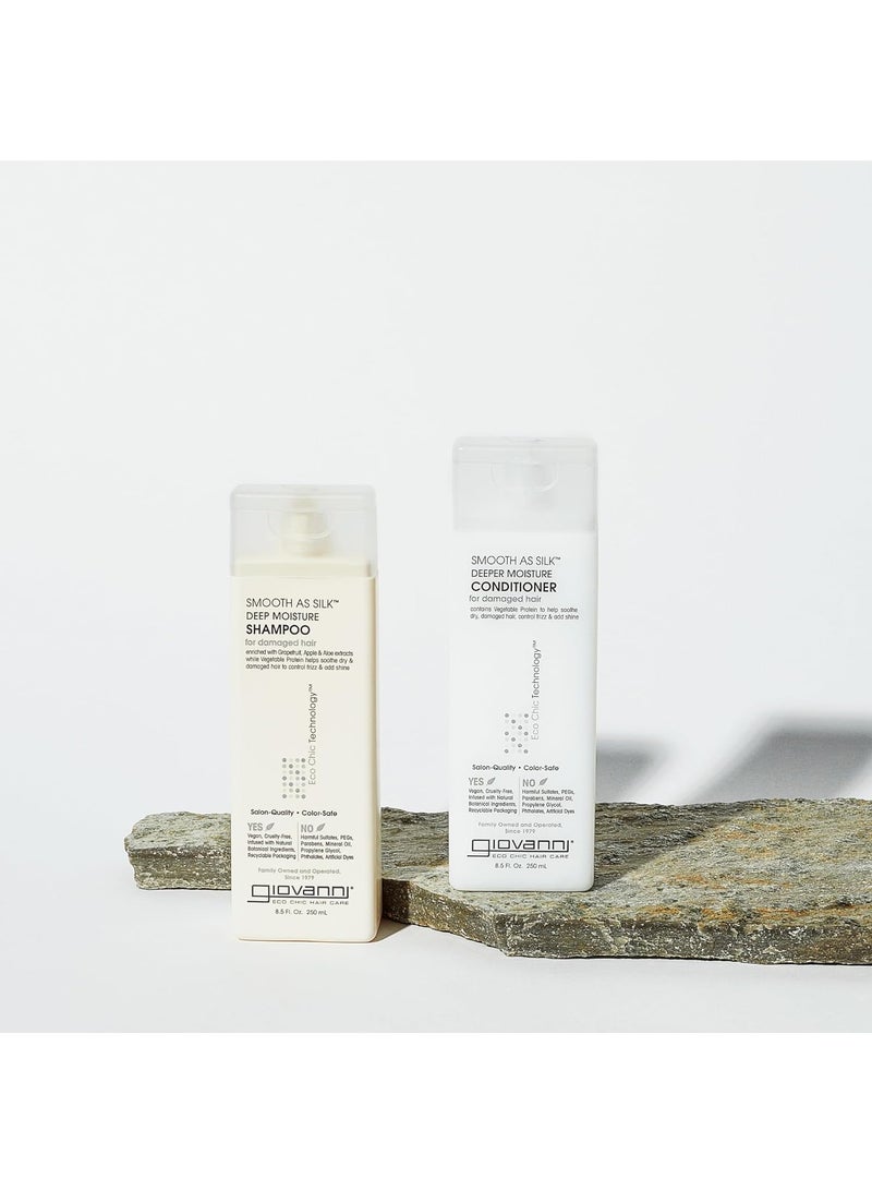 جيوفاني شامبو مرطب عميق ناعم كالحرير 250 مل + بلسم ناعم كالحرير 250 مل - Image 4