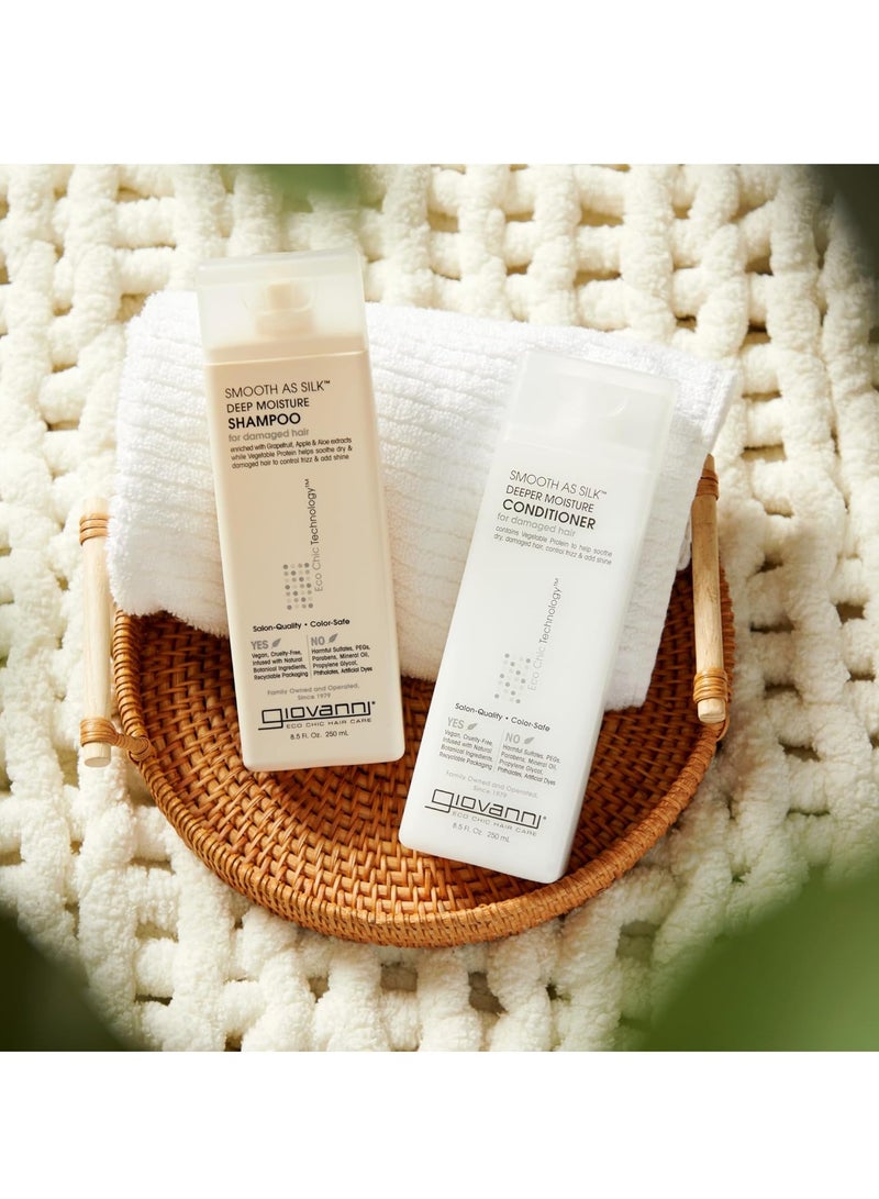 جيوفاني شامبو مرطب عميق ناعم كالحرير 250 مل + بلسم ناعم كالحرير 250 مل - Image 5