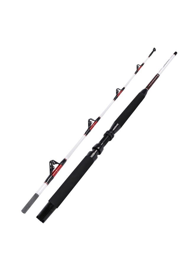 Fiblink 2-Piece 5'6" 30-50lbs Saltwater Trolling Rod - Carbon Fiber and Glass - Medium Heavy - Roller Guides - Non-Slip EVA Handles - Image 2