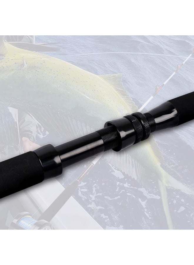 Fiblink 2-Piece 5'6" 30-50lbs Saltwater Trolling Rod - Carbon Fiber and Glass - Medium Heavy - Roller Guides - Non-Slip EVA Handles - Image 4