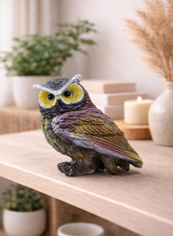 INARA Creation Owl Statue Showpiece Idol for Good Luck, Home Decoration Feng Shui & Vastu Gift Items for Home Decor (Multicolor) - Image 4
