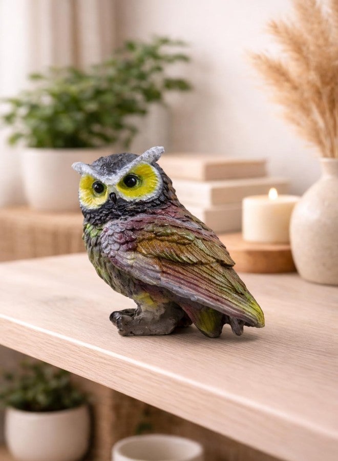 INARA Creation Owl Statue Showpiece Idol for Good Luck, Home Decoration Feng Shui & Vastu Gift Items for Home Decor (Multicolor) - Image 5