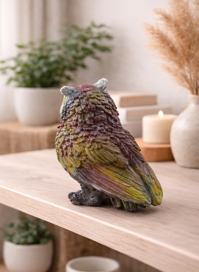 INARA Creation Owl Statue Showpiece Idol for Good Luck, Home Decoration Feng Shui & Vastu Gift Items for Home Decor (Multicolor) - Image 2