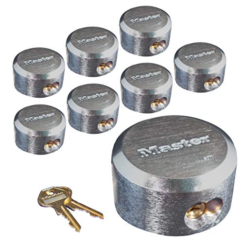 Master Lock 6271KA 8 Pack - 2-7/8in. ProSeries Reinforced Hidden Shackle Rekeyable Pin Tumbler Keyed Alike Padlock, Chrome - Image 4