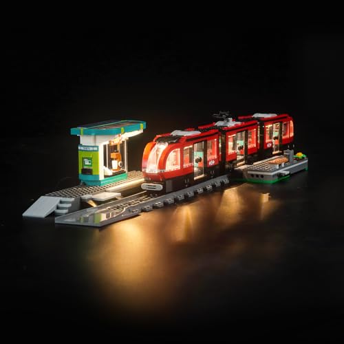 LocoLee LED Light Kit Compatible with Lego 60423 Downtown Streetcar and Station No Models Only Light Creative Lighting Set Accessories Compatible with Lego 60423 Set - Image 1
