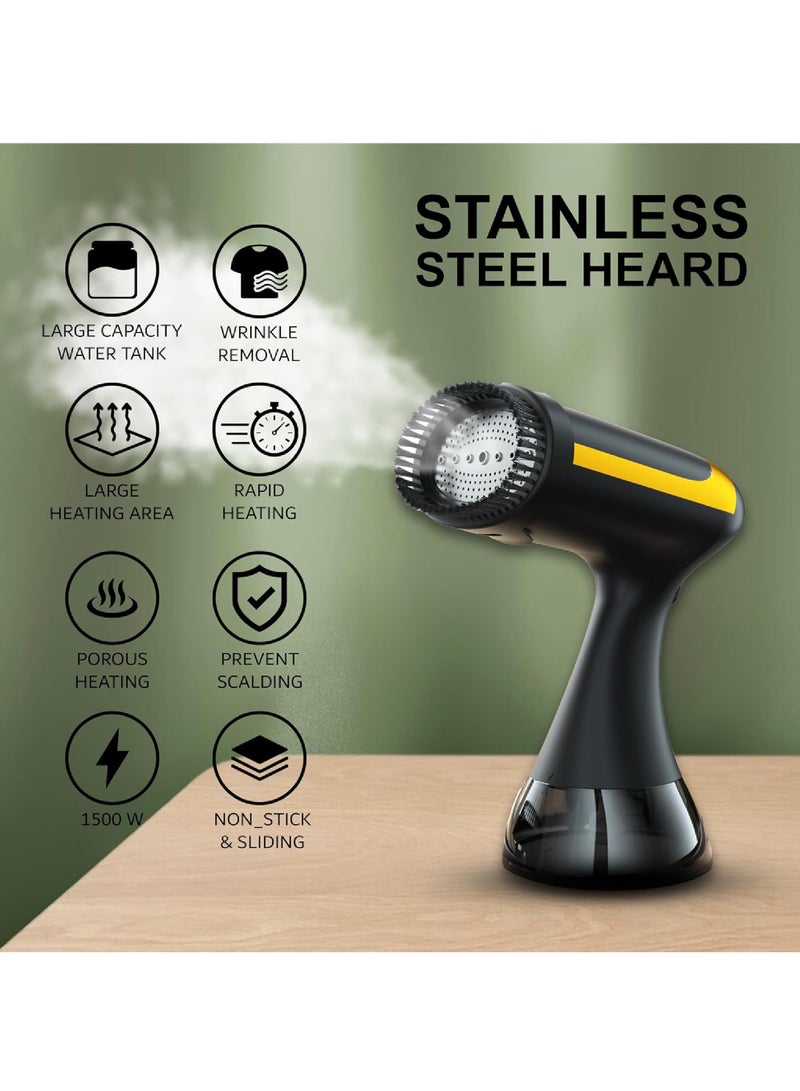 روك بو مكواة بخار للملابس - مصنوعة من مواد عالية الجودة - مكواة بخار للملابس بقوة 1500 واط - مزيل تجاعيد متعدد الأغراض لجميع أنواع الملابس مع قفاز كي مجاني - Image 3