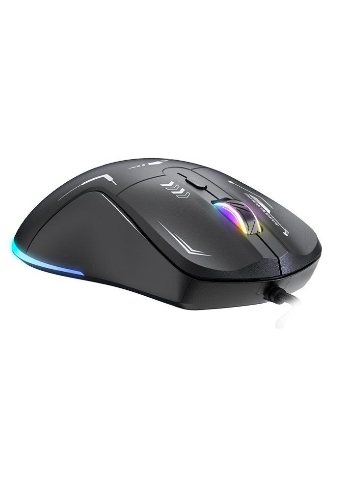 onikuma - CW917 Wired Gaming Mouse, RGB 3600 DPI LED Optical USB 6 Buttons for Laptops and Desktops - Image 1