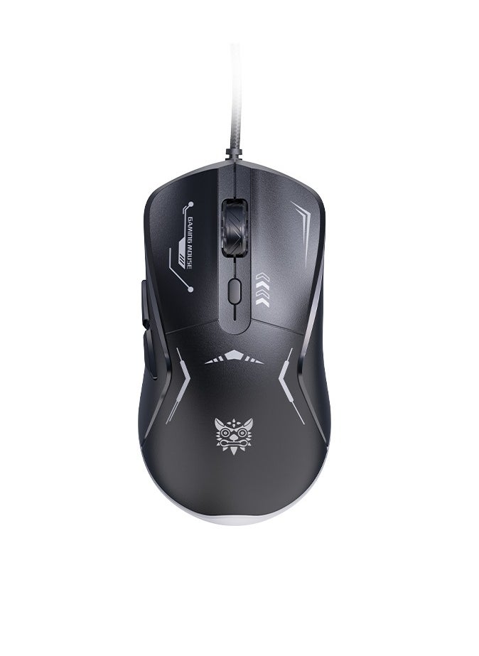 onikuma - CW917 Wired Gaming Mouse, RGB 3600 DPI LED Optical USB 6 Buttons for Laptops and Desktops - Image 1