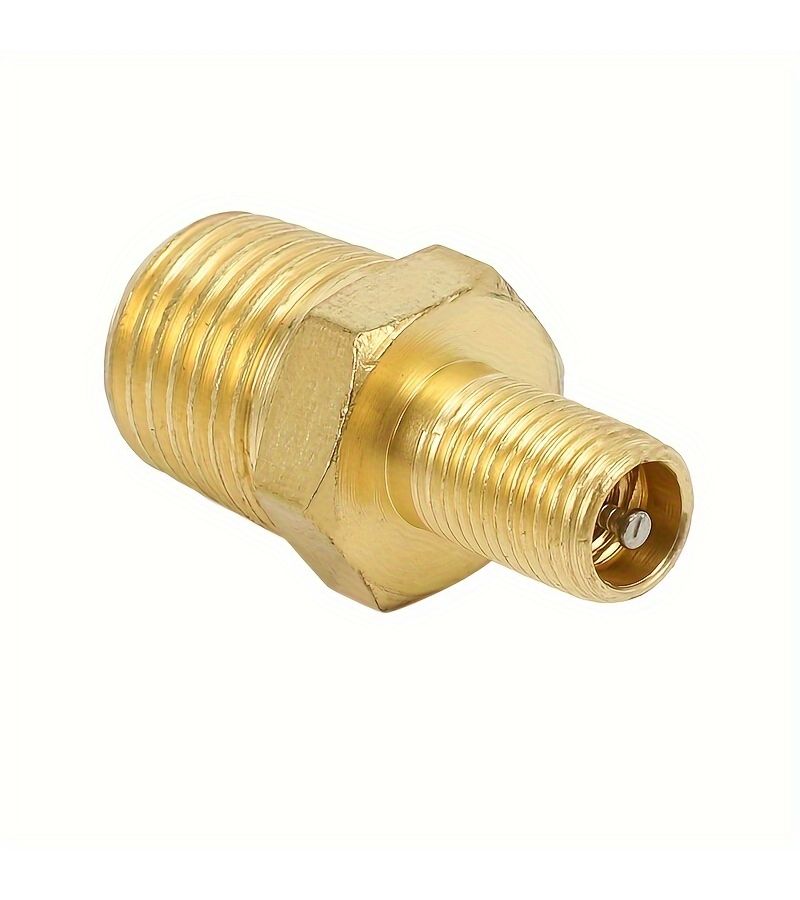 Yellow Brass Schrader Valves 2 Pack 1/4 Inch NPT for Air Compressor Tanks - Image 2