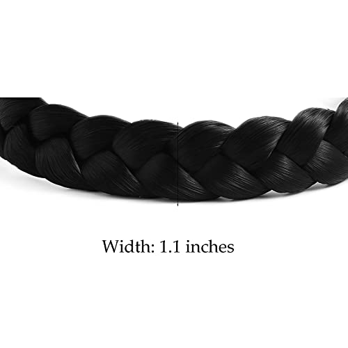 TOECWEGR Braid Headband 3 Strands Synthetic Braided Headbands Stretch Plaited Hairpiece Fashion Girl Costume Hair Accessories - Image 3