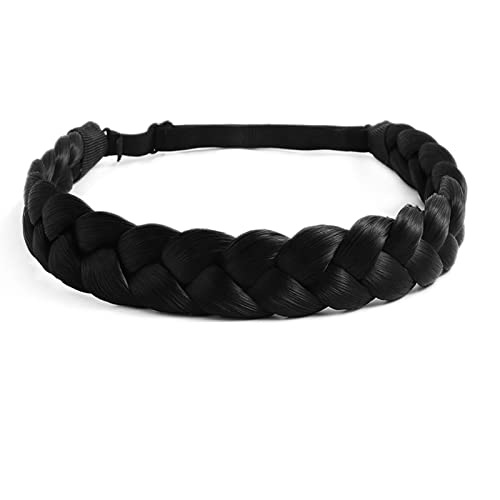 TOECWEGR Braid Headband 3 Strands Synthetic Braided Headbands Stretch Plaited Hairpiece Fashion Girl Costume Hair Accessories - Image 2