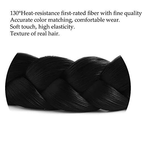 TOECWEGR Braid Headband 3 Strands Synthetic Braided Headbands Stretch Plaited Hairpiece Fashion Girl Costume Hair Accessories - Image 4