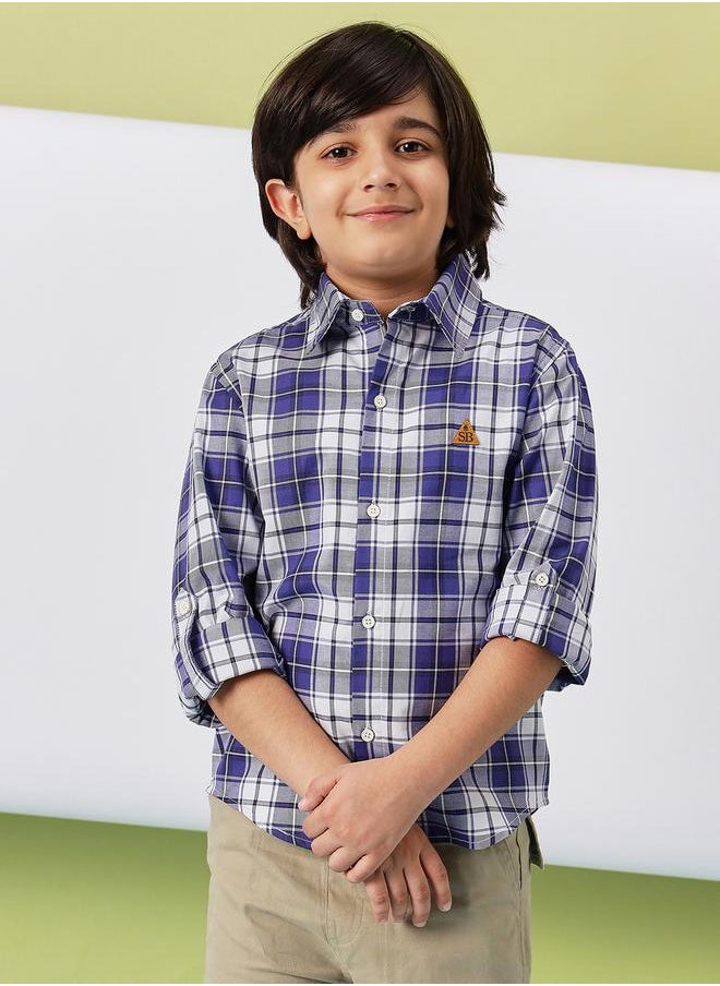 Stylo Bug - Checked Roll-Up Sleeve Shirt by Styli - Image 1