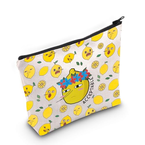 MNIGIU Adventure Time Cartoon Inspired Gift Lemongrab Lover Gift Acceptable Makeup Zipper Pouch for Lemon Grab Fan Acceptable Medium - Image 1