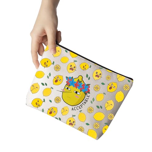 MNIGIU Adventure Time Cartoon Inspired Gift Lemongrab Lover Gift Acceptable Makeup Zipper Pouch for Lemon Grab Fan Acceptable Medium - Image 3