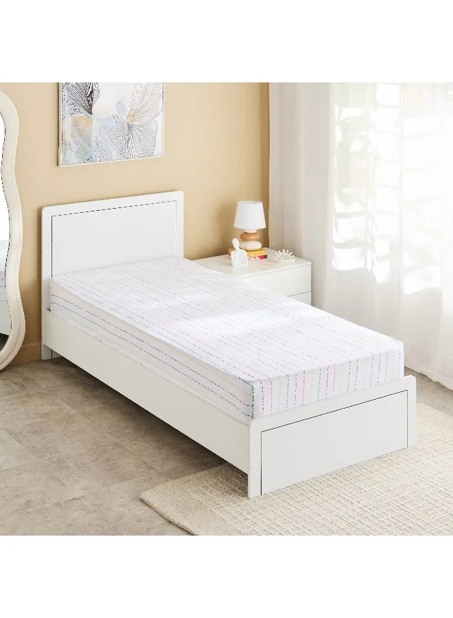 Home Box Ivy Slumber Petals Single Microfibre Fitted Sheet - 90x200+25 cm