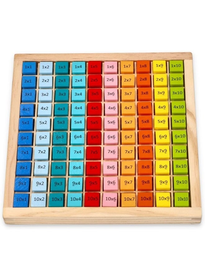 Lelin Multiplication Board with 144 Colorful Blocks - Image 1