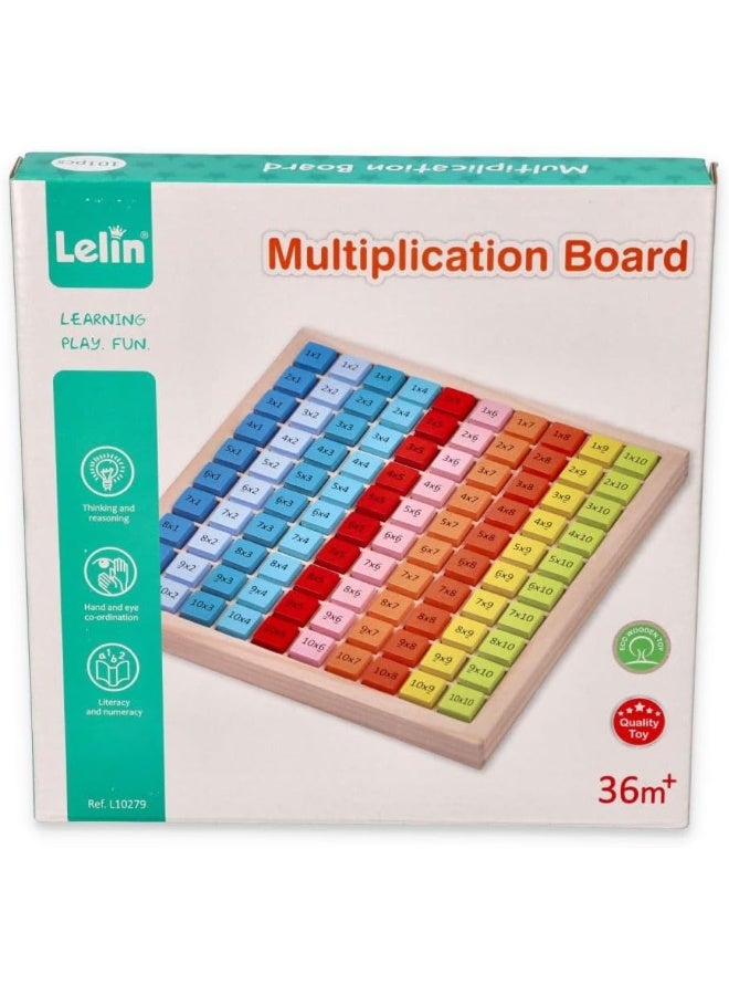 Lelin Multiplication Board with 144 Colorful Blocks - Image 2