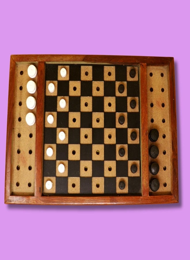 TORCHIT Tactile Draughts Game with Braille Markings - Classic Board Game for The Blind and Visually Impaired - Image 1