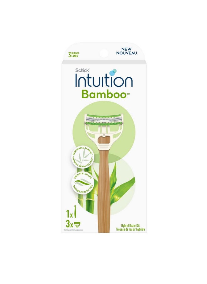 Intuition Tuition Bamboo Disposable Razors For Women 3Ct  - Image 1