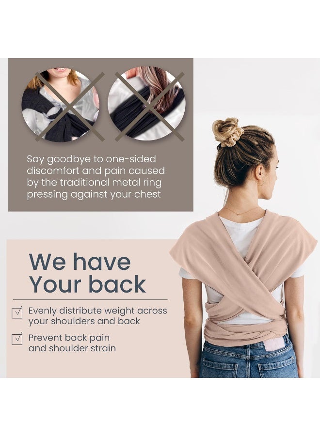 Max&So Baby Wrap Carrier with Front Pocket - Premium Cotton Baby carrier newborn to toddler - One Size Fits All - Newborn wrap carrier - Ultra Soft Baby Carrier wrap - Image 5
