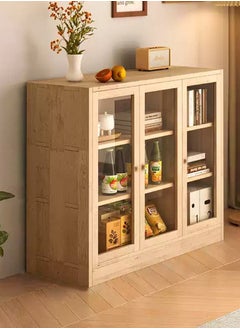 keke Multi-Layer Storage Bookshelf Rack Stylish Living Room Home Storage with and Transparent Door  - Image 2