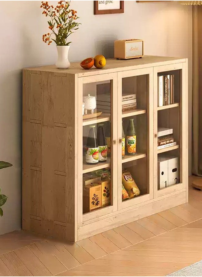 keke - Multi-Layer Storage Bookshelf Rack Stylish Living Room Home Storage with and Transparent Door - Image 1