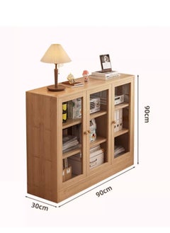 keke Multi-Layer Storage Bookshelf Rack Stylish Living Room Home Storage with and Transparent Door  - Image 3
