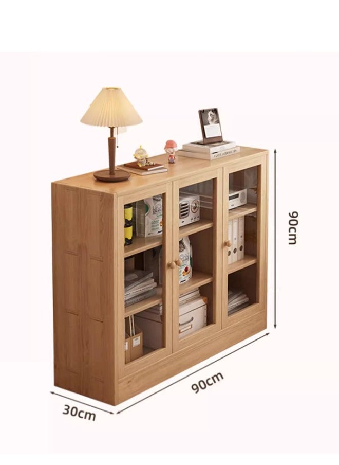 keke - Multi-Layer Storage Bookshelf Rack Stylish Living Room Home Storage with and Transparent Door - Image 1