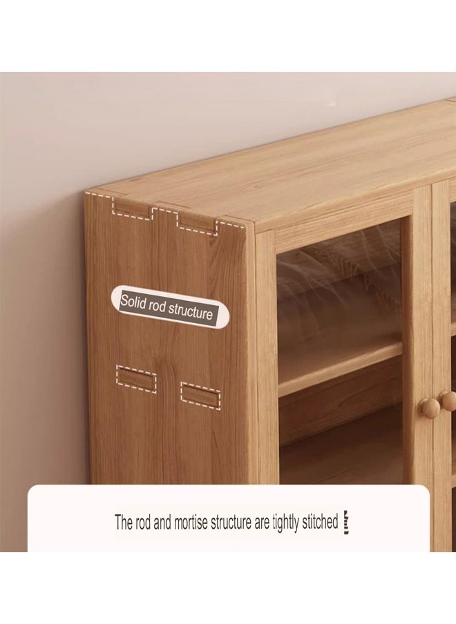 keke - Multi-Layer Storage Bookshelf Rack Stylish Living Room Home Storage with and Transparent Door - Image 1