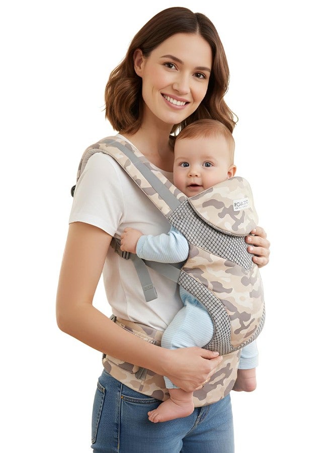 POLKA TOTS Premium Baby Carrier for 0 to 3 Year Baby | Ergonomic Carry Bag for Babies & Toddlers with Adjustable Shoulder and Waist Straps | Kangaroo Carrying bag for New born to 3 Years with Extra Cushioned M Shape Seating Position (Up to 20KGs) - Image 1