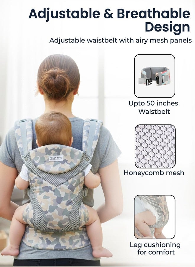 POLKA TOTS Premium Baby Carrier for 0 to 3 Year Baby | Ergonomic Carry Bag for Babies & Toddlers with Adjustable Shoulder and Waist Straps | Kangaroo Carrying bag for New born to 3 Years with Extra Cushioned M Shape Seating Position (Up to 20KGs) - Image 3