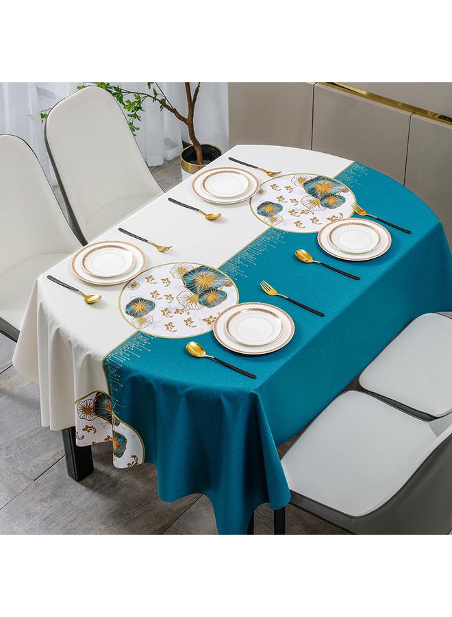 Bluejw Light Luxury High-end Feeling Oval Pvc Tablecloth Wholesale Household Waterproof Oil-proof Tablecloth Coffee Table Cloth A Generation Of Hair - Image 2