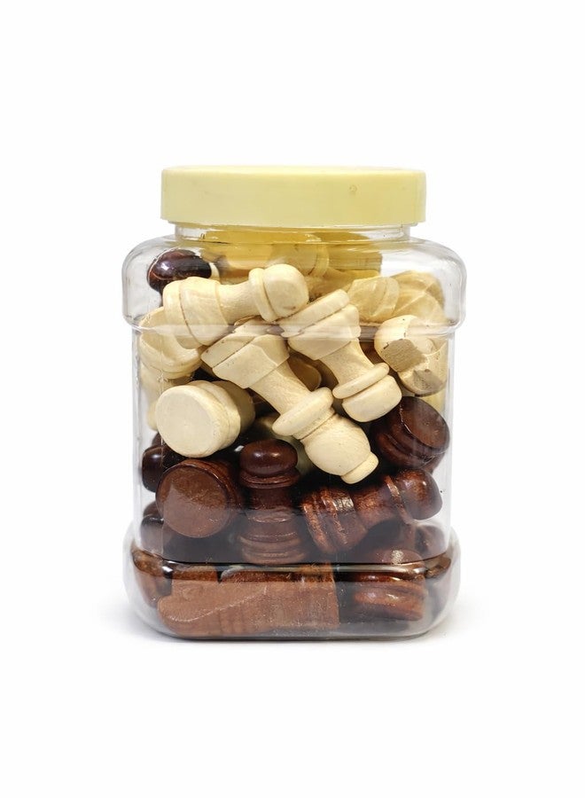 Runhunt Wooden Chess Coins Set, 32 Pieces Tournament Chess Pawns for Men, Women & Kids, Ideal for Practice & Tournament Games - Image 5