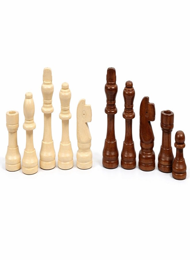 Runhunt Wooden Chess Coins Set, 32 Pieces Tournament Chess Pawns for Men, Women & Kids, Ideal for Practice & Tournament Games - Image 2