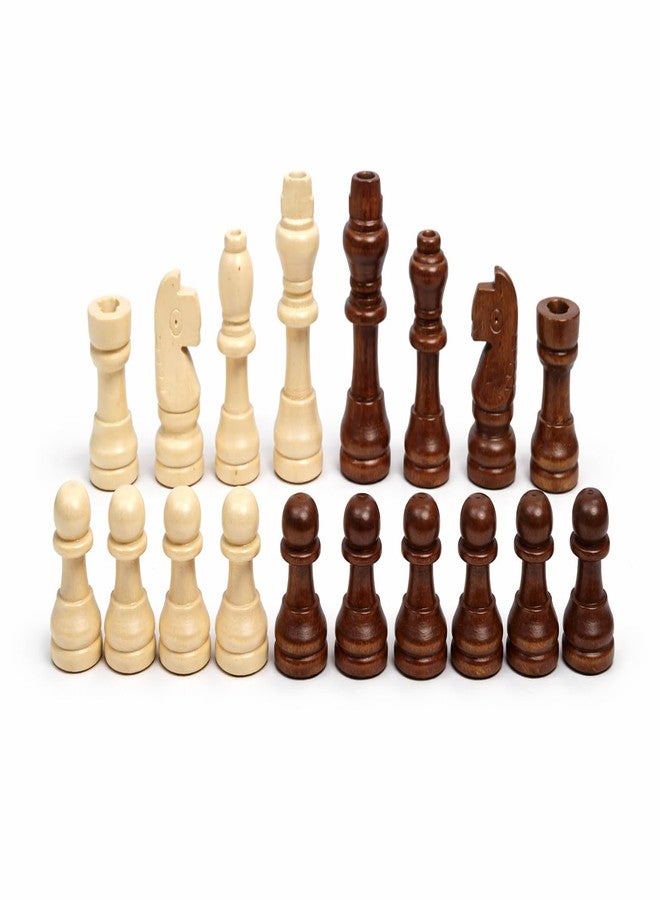 Runhunt Wooden Chess Coins Set, 32 Pieces Tournament Chess Pawns for Men, Women & Kids, Ideal for Practice & Tournament Games - Image 3