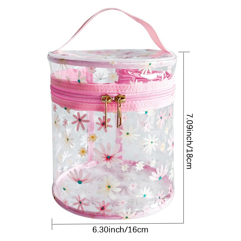 TotePrint Printed strawberry pattern Clear vinyl Travel Makeup Bag,Portable Waterproof Pouch with Handle Ideal for Women and Girl (strawberry design) A23031 - Image 2