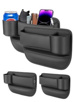 NajmStyle Universal Car Gap Organizer Expandable Storage Bag (1 Pair) for Cup Holders & Dashboard  - Image 1