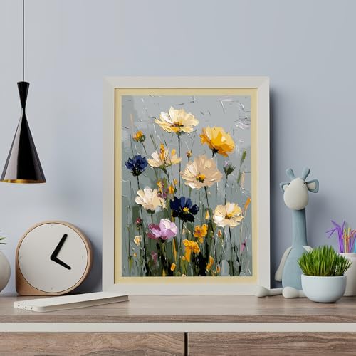 CHWGLFGG Paint by Numbers Kit for Adults Beginner, Wild Flowers Adult Paint by Number Kits on Canvas, DIY Acrylic Oil Easy Painting by Numbers for Home Wall Decor 16X20 inch (Without Frame) - Image 3